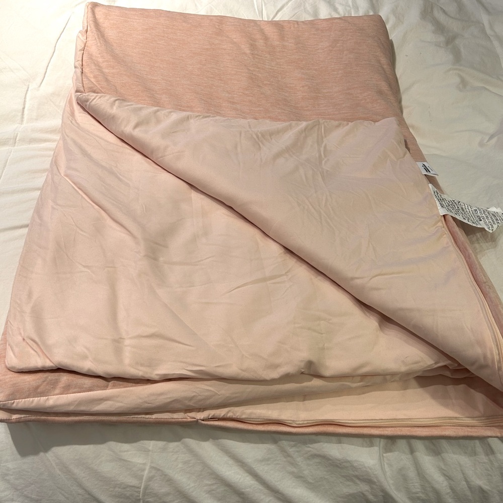 Pink weighted, blanket with removable cover would make great gift